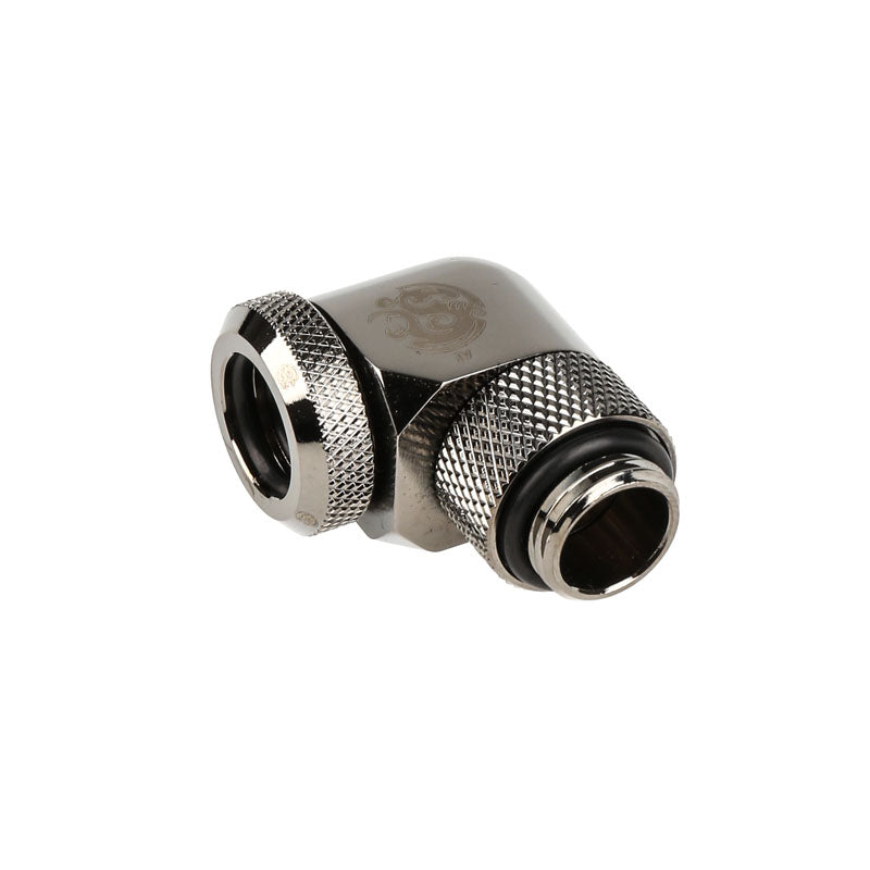 Bitspower Multi-Link Adapter Anschluss 90 Grad G1/4 Zoll AG auf 12mm AD Hardtube - drehbar, grau