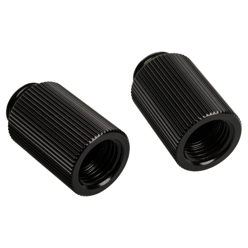 Bitspower Touchaqua Adapter gerade G1/4 Zoll AG auf G1/4 Zoll IG - 2er Pack, 25mm, schwarz