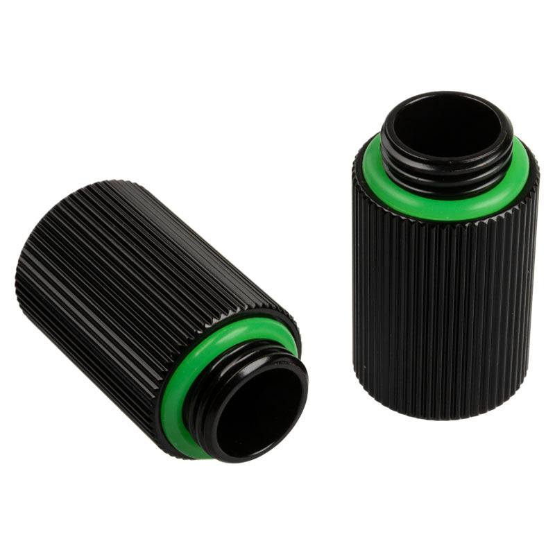 Bitspower Touchaqua Adapter gerade G1/4 Zoll AG auf G1/4 Zoll IG - 2er Pack, 25mm, schwarz