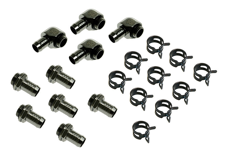 Wasseranschluss-Set Fitting 10mm gerade/gewinkelt - black