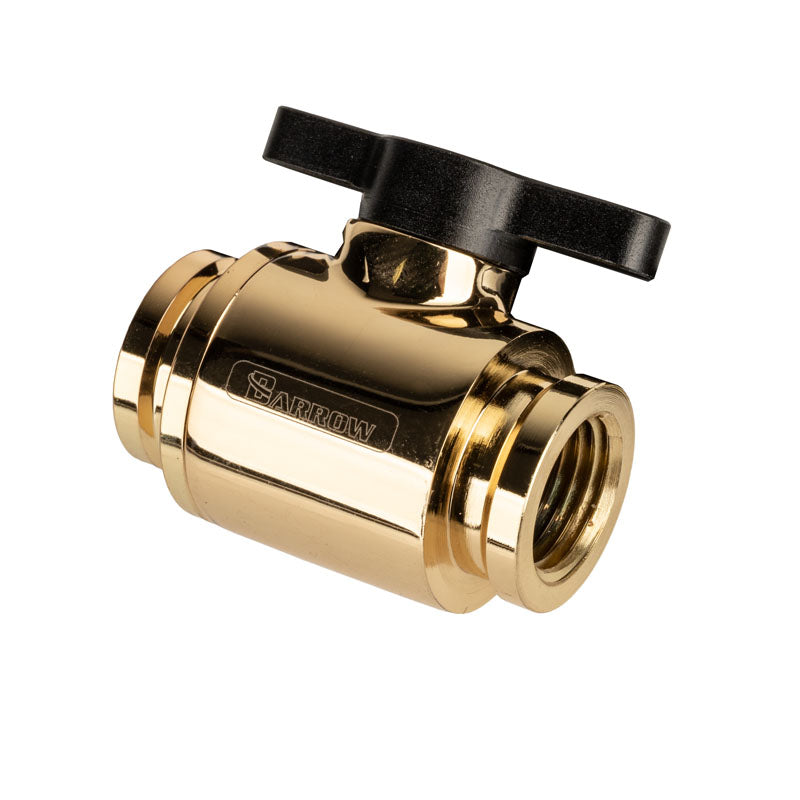 Barrow Ball Valve (10mm) G1/4 Zoll Kugelhahn, gold - schwarz