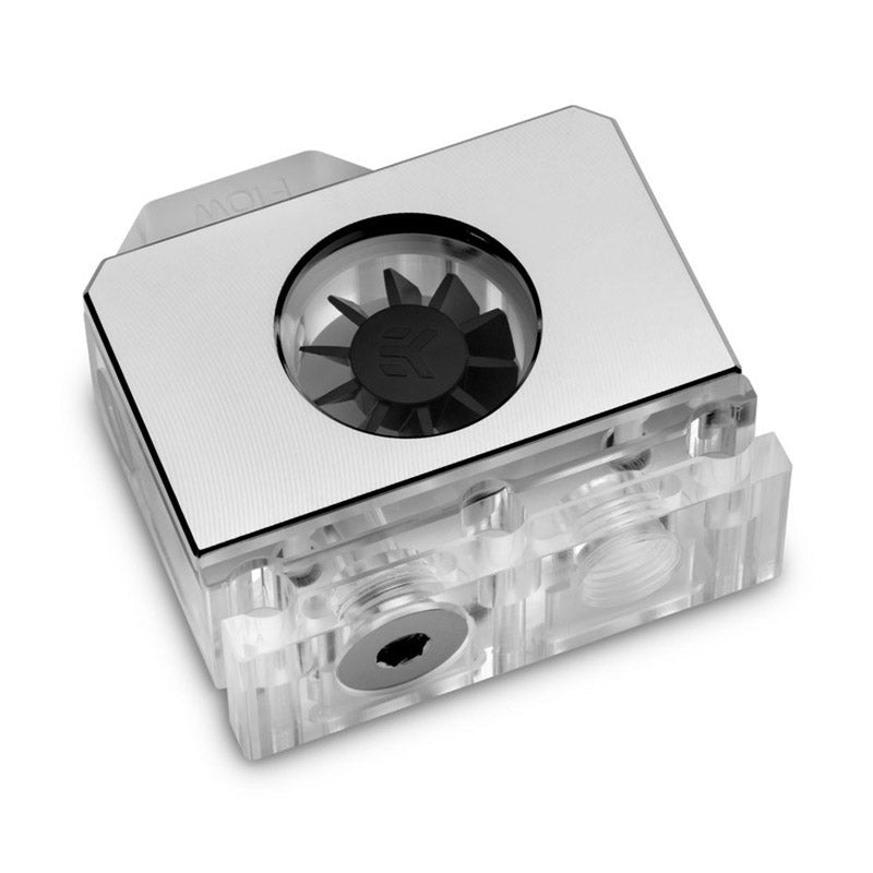 EK Water Blocks EK-Quantum Scalar Flowmeter Top-To-Bottom D-RGB - Nickel