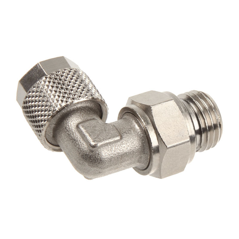 Innovatek Anschluss 90 Grad G1/4 Zoll AG auf 10/8mm - silber