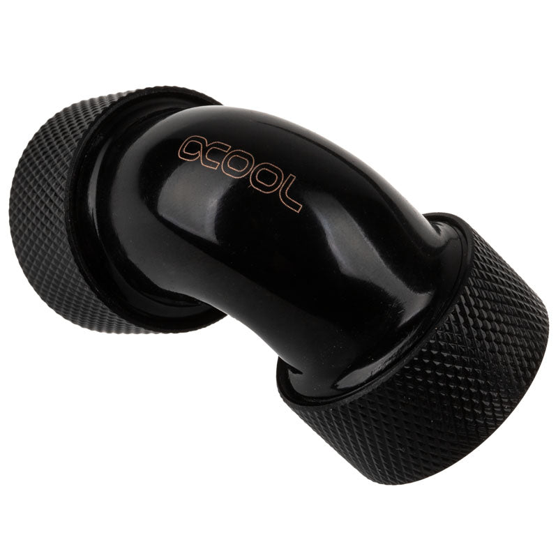Alphacool HT Adapter 90 Grad 16mm AD auf 16mm AD Hardtube - gerändelt, schwarz