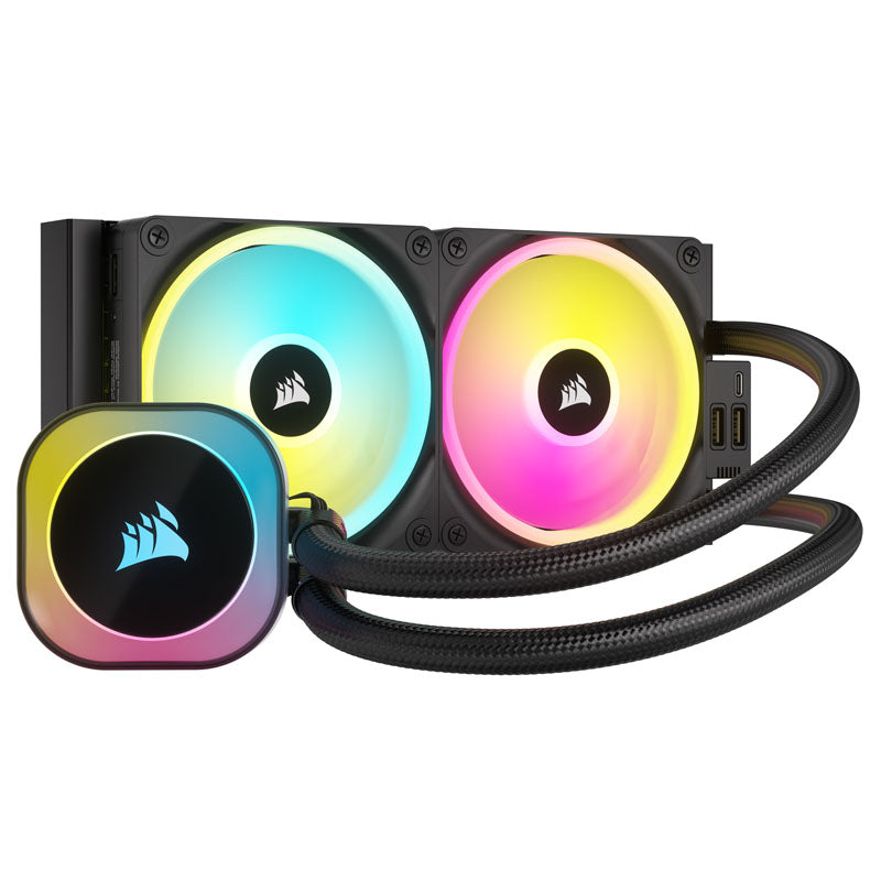 Corsair iCUE LINK H100i RGB Komplett-Wasserkühlung - 240 mm, schwarz