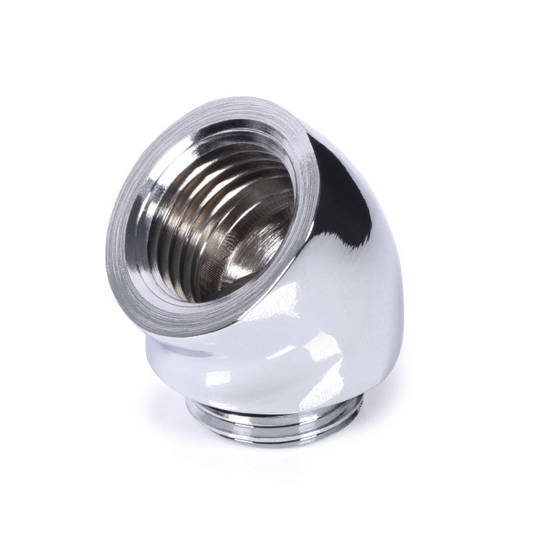 Alphacool 45 Grad G1/4 Zoll AG auf G1/4 Zoll IG, chrome