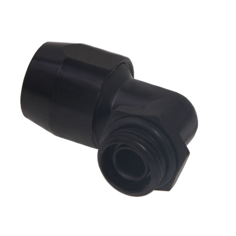 Alphacool HF Anschraubtülle TPV Metall, 90 Grad drehbar 12,7/7,6mm - Schwarz