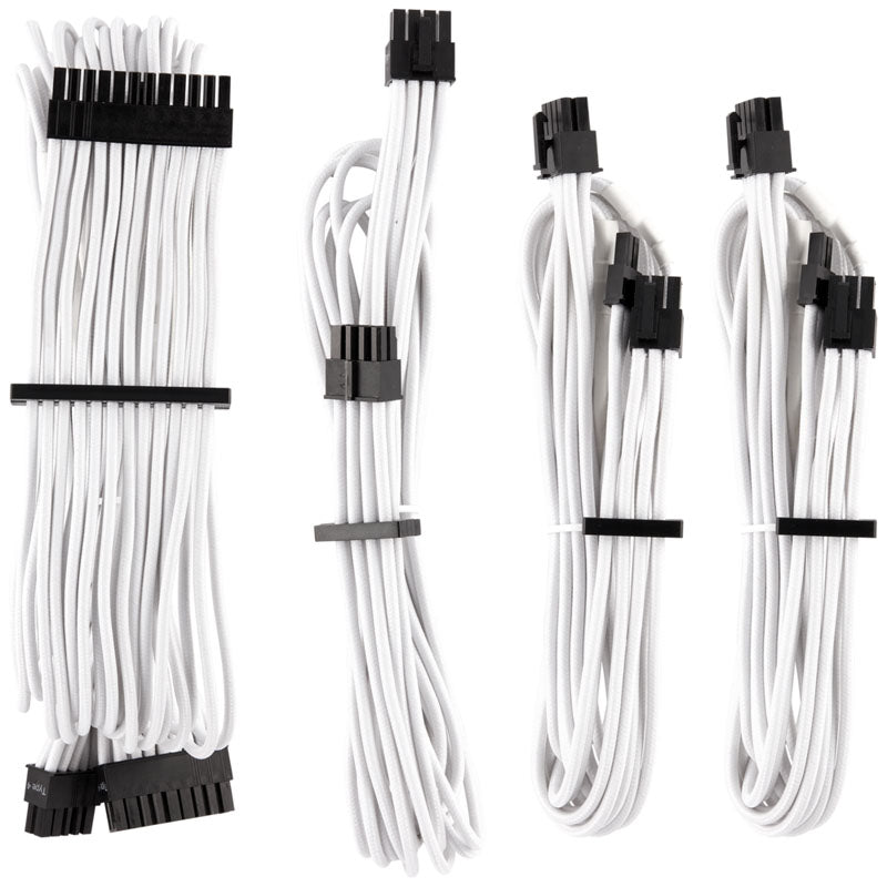 Corsair Premium Sleeved Kabel-Set (Gen 4) - weiß