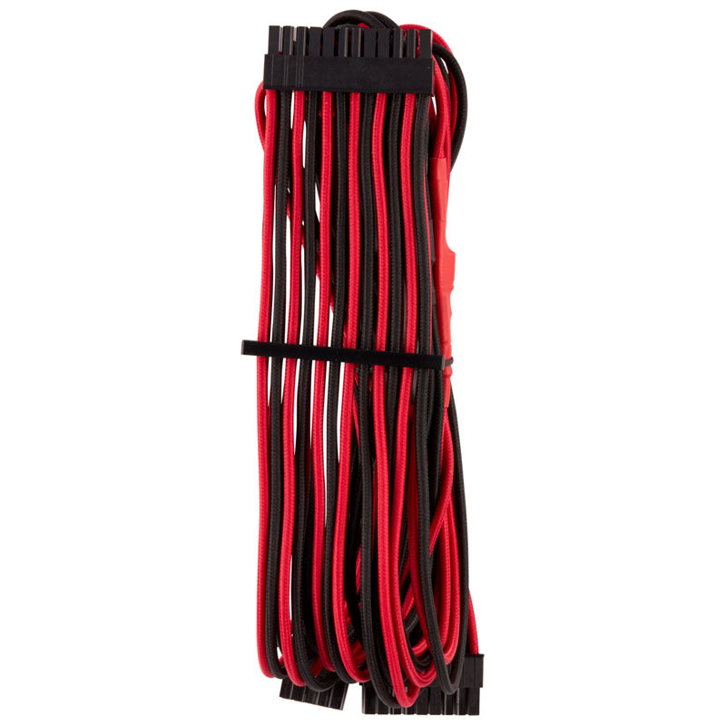 Corsair Premium Sleeved 24-Pin-ATX-Kabel (Gen 4) - rot/schwarz