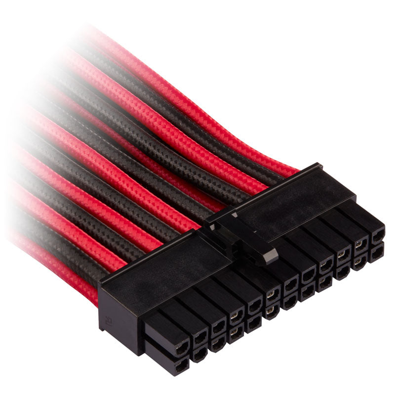 Corsair Premium Sleeved 24-Pin-ATX-Kabel (Gen 4) - rot/schwarz