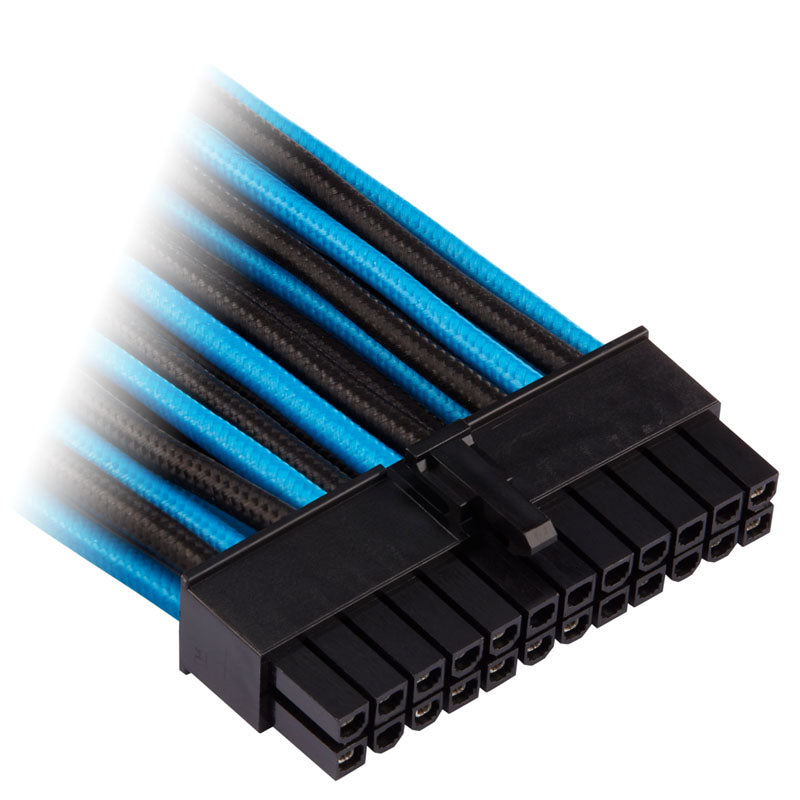 Corsair Premium Sleeved 24-Pin-ATX-Kabel (Gen 4) - blau/schwarz