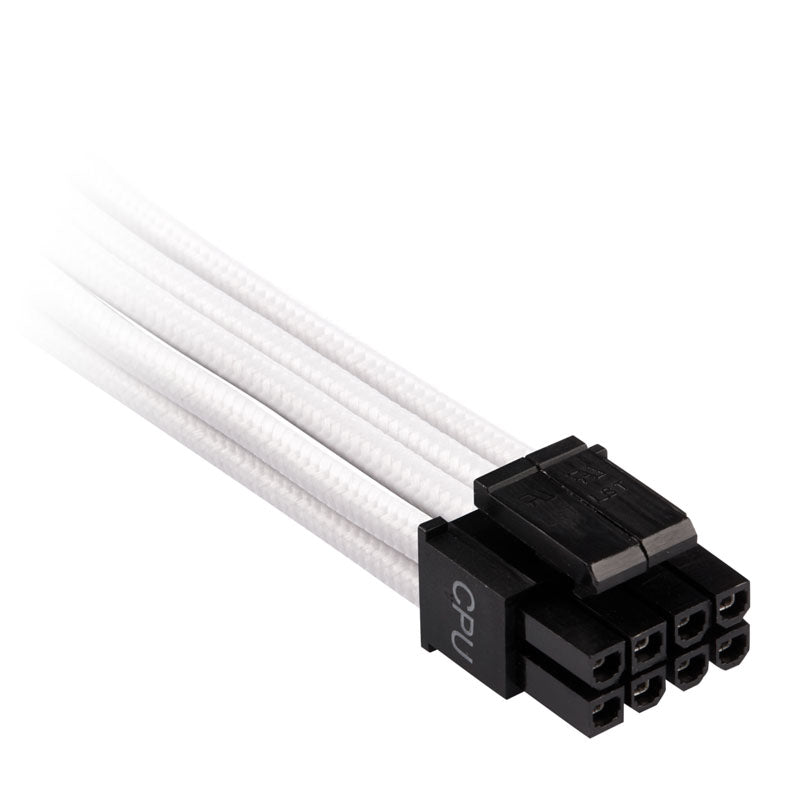 Corsair Premium Sleeved EPS12V ATX12V-Kabel, Doppelpack (Gen 4) - weiß