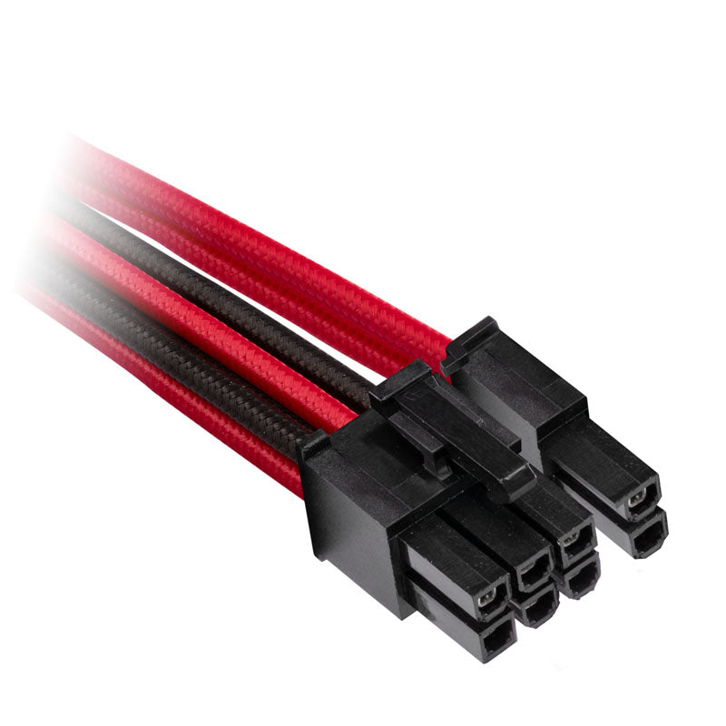 Corsair Premium Sleeved PCIe Dual-Kabel, Doppelpack (Gen 4) - rot/schwarz
