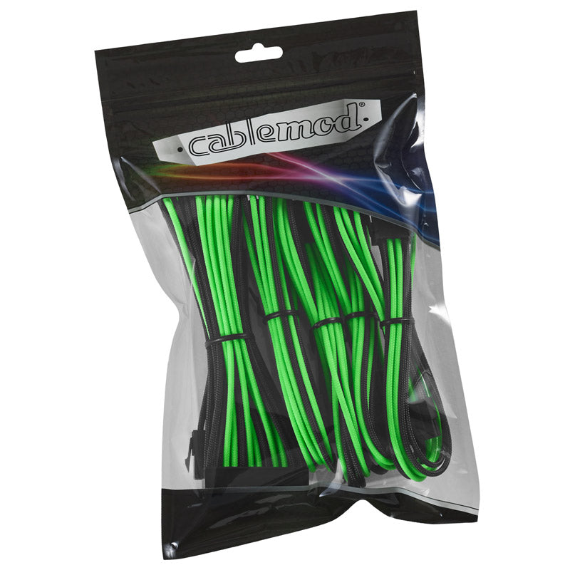 CableMod Classic ModMesh Cable Extension Kit - 8+6 Series - schwarz/hellgrün