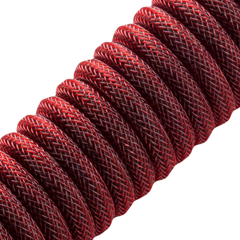 CableMod Classic Coiled Keyboard Cable USB-C zu USB Typ A, Republic Red - 150cm