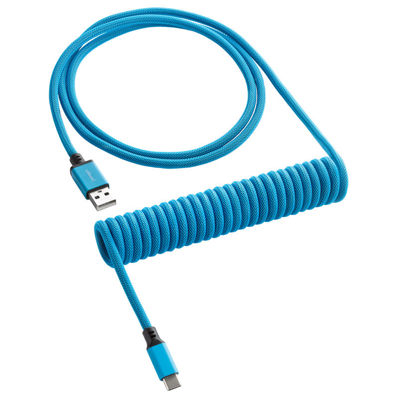 CableMod Classic Coiled Keyboard Cable USB-C zu USB Typ A, Spectrum Blue - 150cm