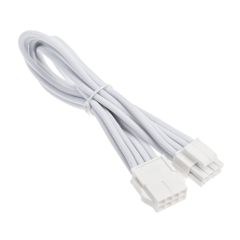 SilverStone EPS 8-Pin zu EPS/ATX 4+4-Pin Kabel, 300mm - weiß