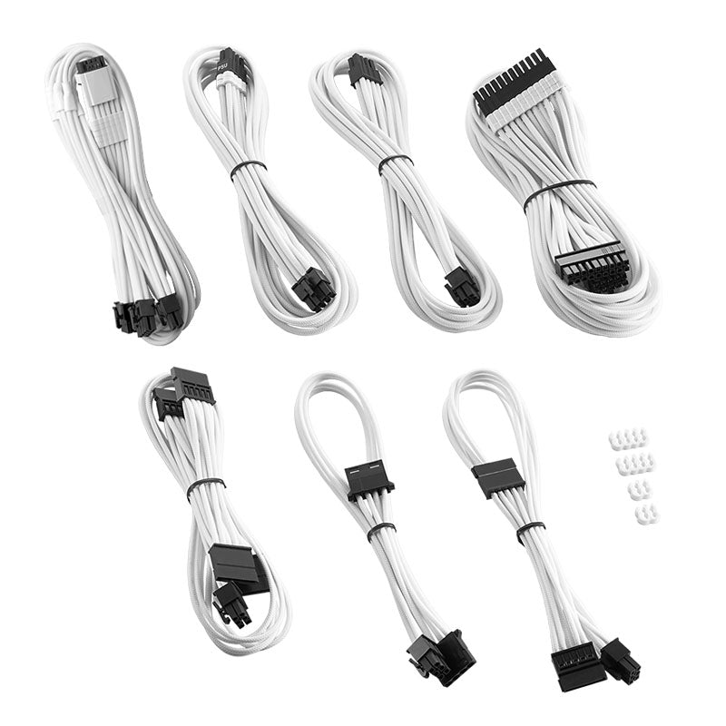 CableMod C-Series PRO ModMesh 12VHPWR Cable Kit für Corsair RM, RMi, RMx (Black Label) - weiß