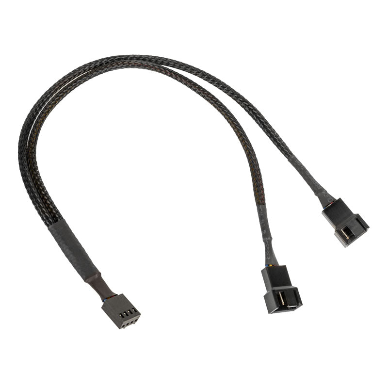 Kolink 1-2 PWM Lüfter Splitterkabel - 35 cm, geflochten, schwarz
