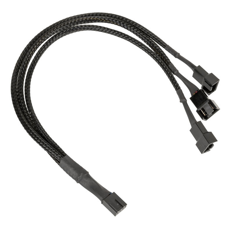 Kolink 1-3 PWM Lüfter Splitterkabel - 35 cm, geflochten, schwarz