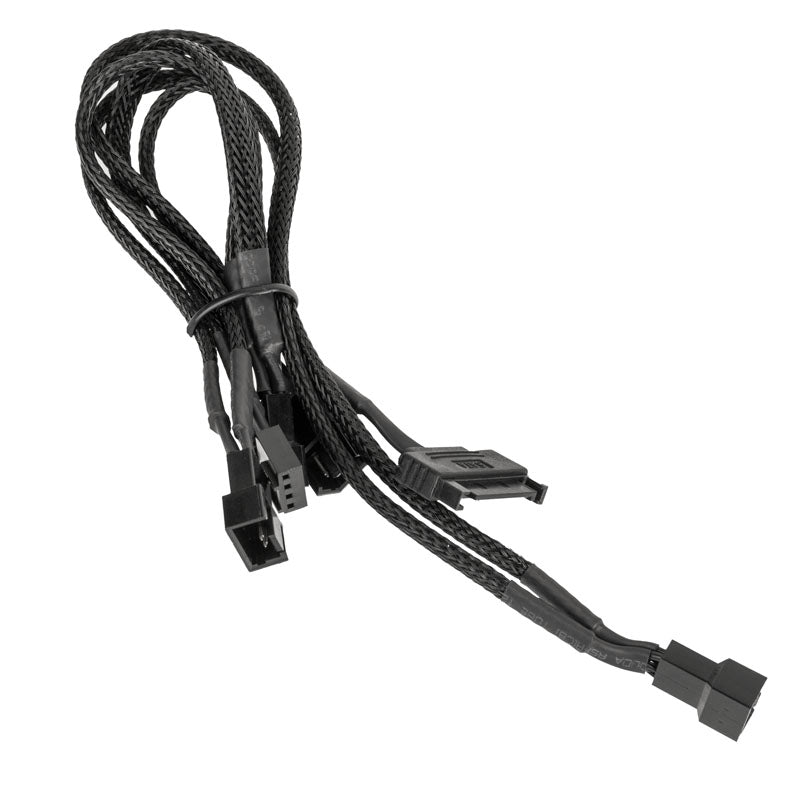 Kolink 1-4 PWM Lüfter Splitterkabel - 35 cm, geflochten, schwarz