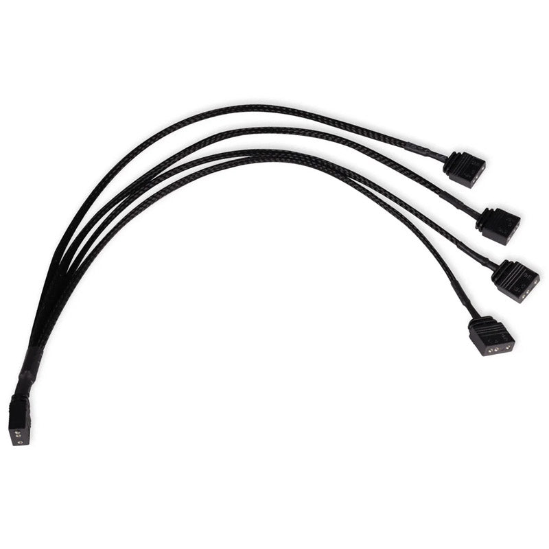Alphacool Y-Splitter aRGB 3-Pin auf 4x 3-Pin 30cm - schwarz