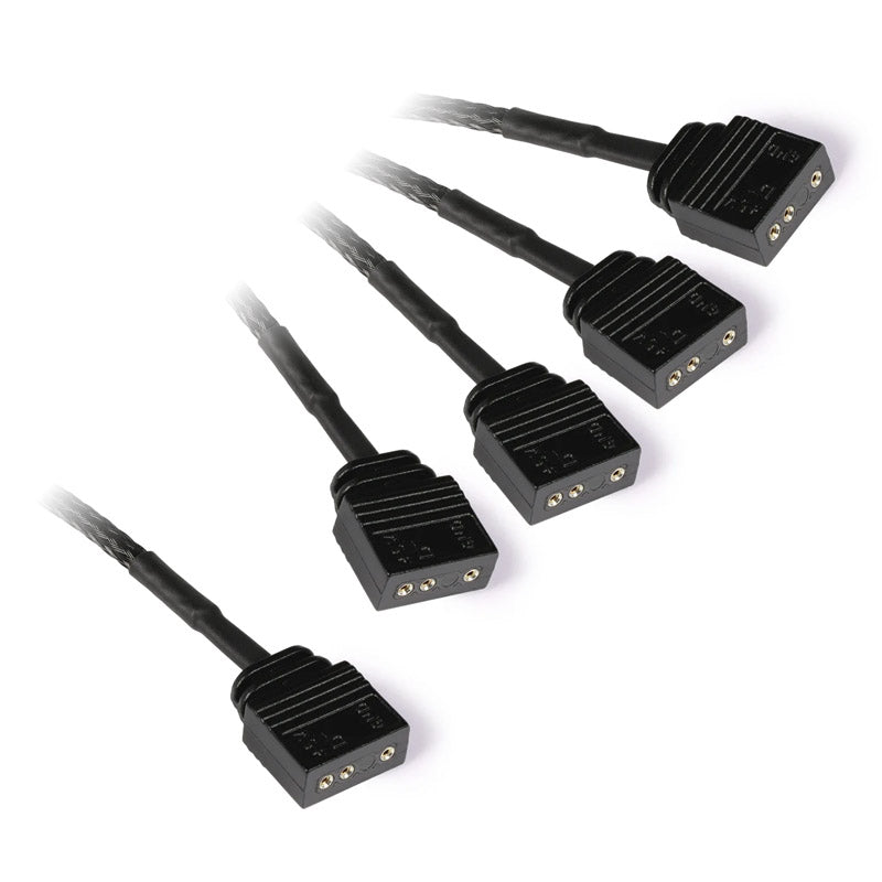 Alphacool Y-Splitter aRGB 3-Pin auf 4x 3-Pin 30cm - schwarz