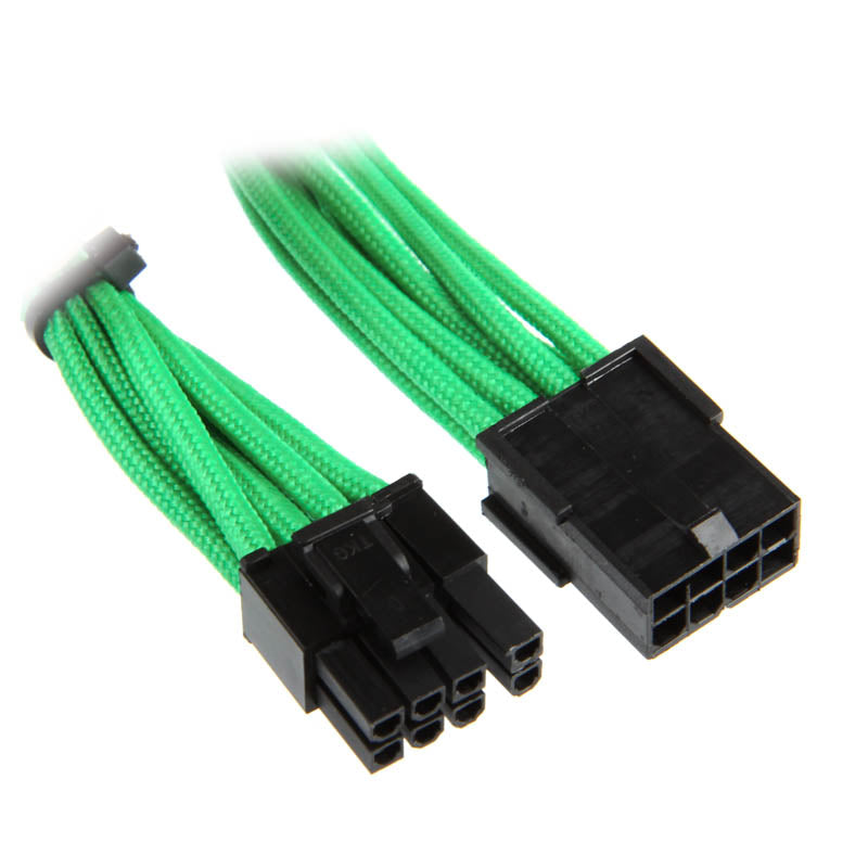 BitFenix 6+2-Pin PCIe Verlängerung 45cm - sleeved grün/schwarz