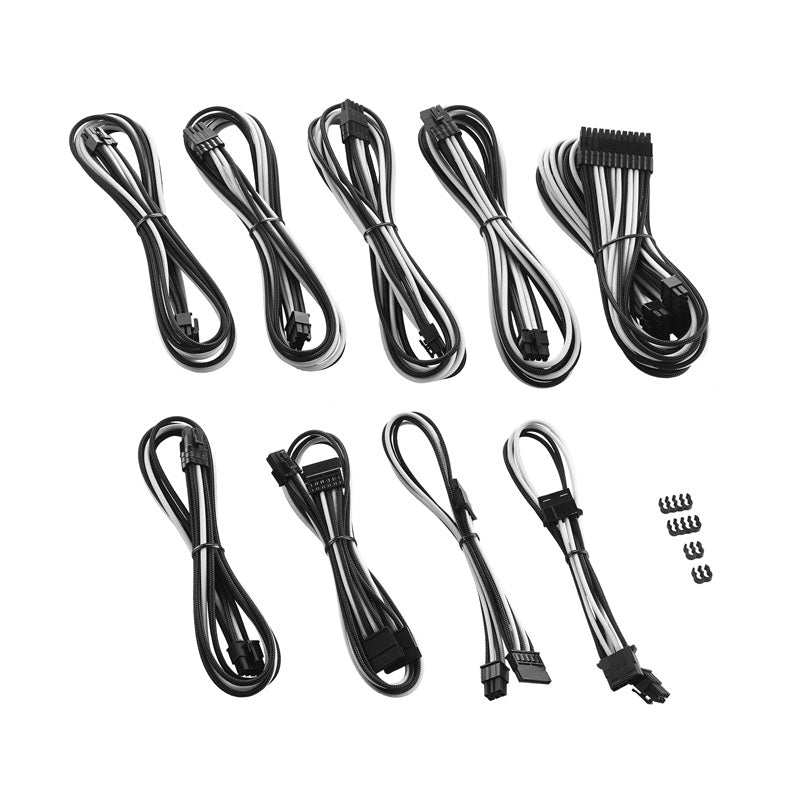CableMod C-Series PRO ModMesh Cable Kit für RMi/RMx/RM (Black Label) - schwarz/weiß