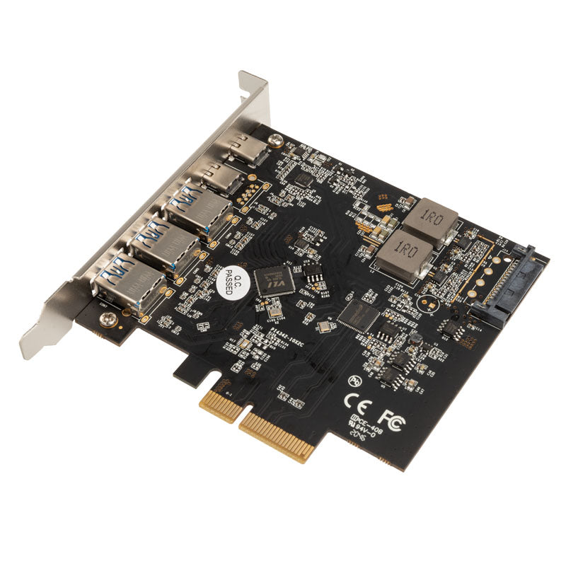 Akasa Adapterkarte, 2x USB 3.1 Typ C, 3x USB 3.1 Typ A, 10GBps