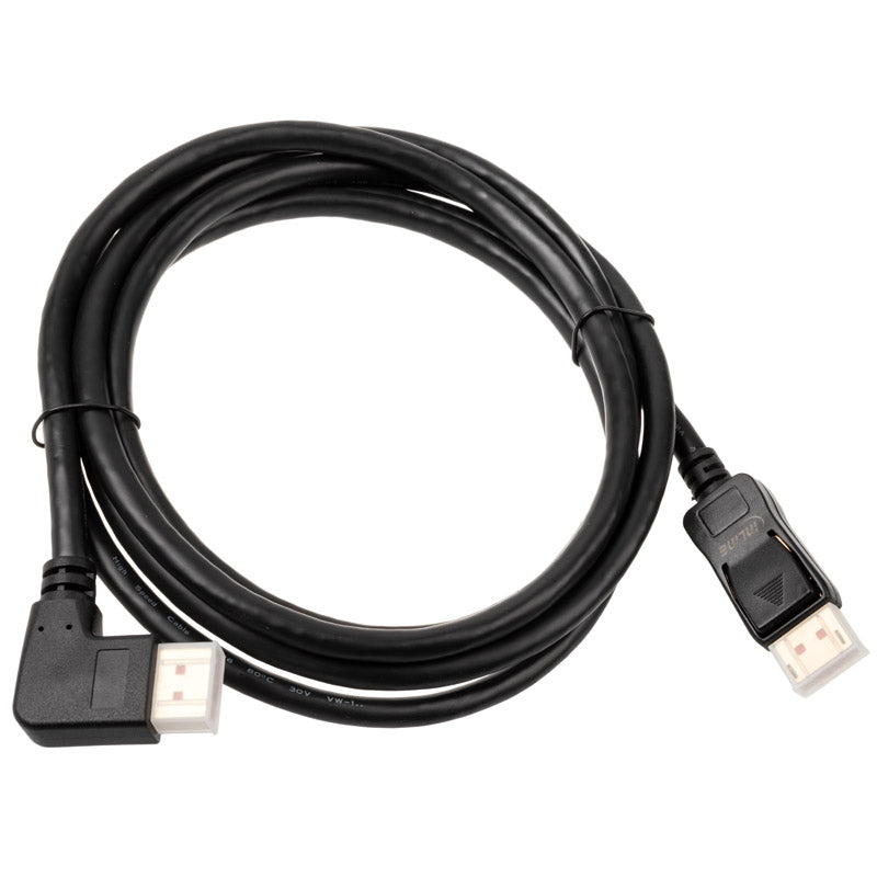 InLine 8K (UHD-2) DisplayPort Kabel, links gewinkelt, schwarz - 2m