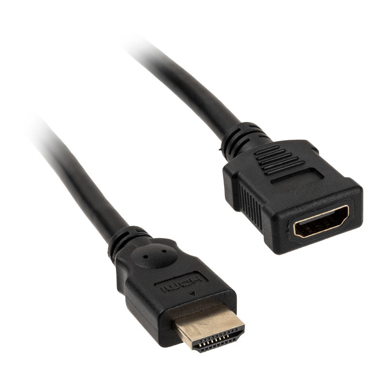 InLine HDMI Verlängerung Stecker / Buchse, schwarz - 1m