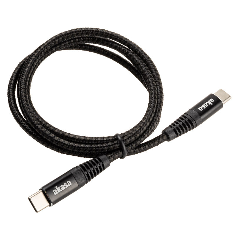 Akasa USB Typ C zu USB Typ C 100W PD Ladekabel - schwarz