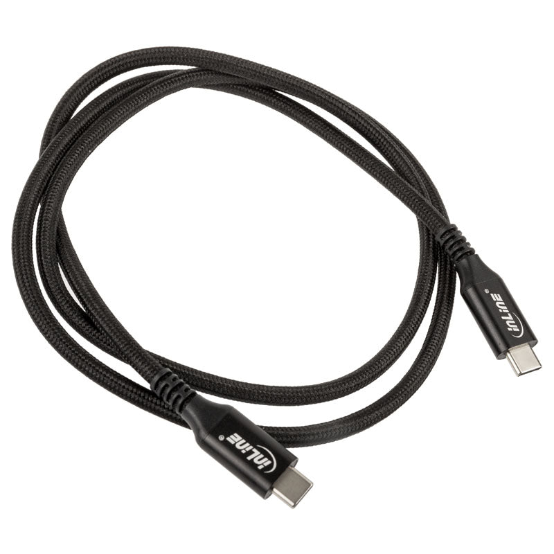 InLine USB4 Kabel, USB Typ-C Stecker/Stecker, schwarz - 1m