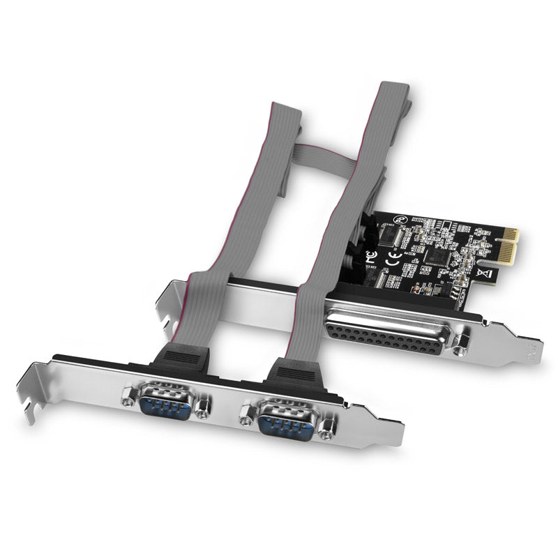AXAGON PCEA-PSN PCIe-Adapter mit 1x Parallel- + 2x Seriell-Ports - ASIX AX99100 Chipsatz