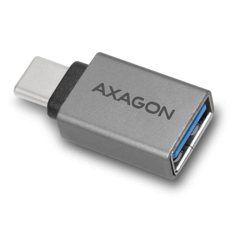 AXAGON USB-C 3.1 M auf USB-A F Adapter, Aluminium - schwarz