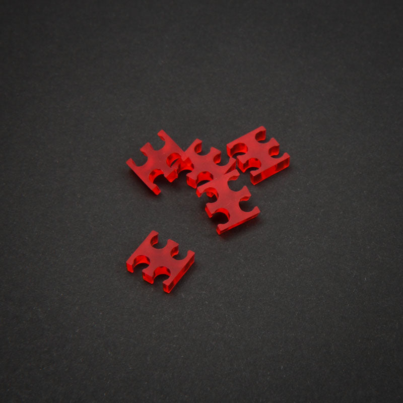 King Mod Service 4-Slot Kabelkamm 3mm klein - rot - 5er Set