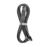 CableMod C-Series Pro ModMesh 12V-2x6-Kabel, Sleeved, 16-Pin zu 2x 8-Pin, für Corsair Type 4 und 3 PSUs - carbon, 60cm