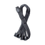 CableMod C-Series Pro ModMesh 12V-2x6-Kabel, Sleeved, 16-Pin zu 4x 8-Pin, für Corsair Type 4 und 3 PSUs - carbon, 60cm