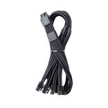 CableMod C-Series Pro ModMesh 12V-2x6-Kabel, Sleeved, 16-Pin zu 4x 8-Pin, für Corsair Type 4 und 3 PSUs - schwarz, 60cm