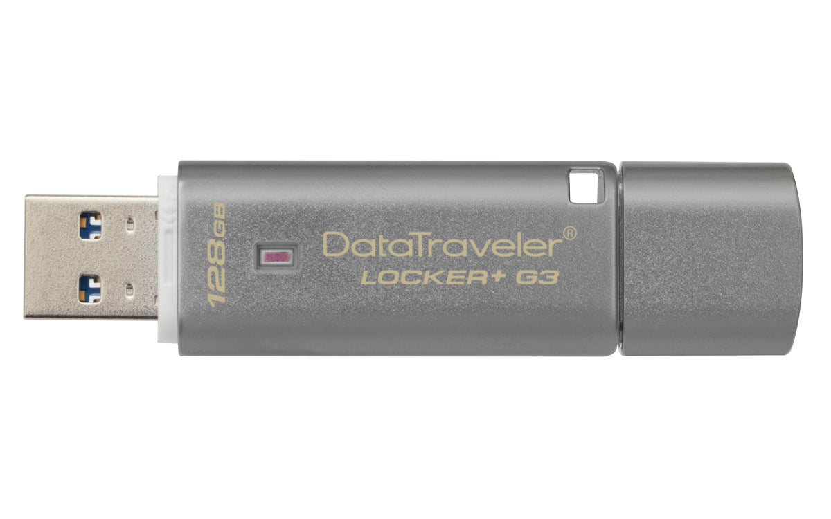 Kingston Technology DataTraveler Locker+ G3 USB-Stick 128 GB USB Typ-A 3.2 Gen 1 (3.1 Gen 1) Silber