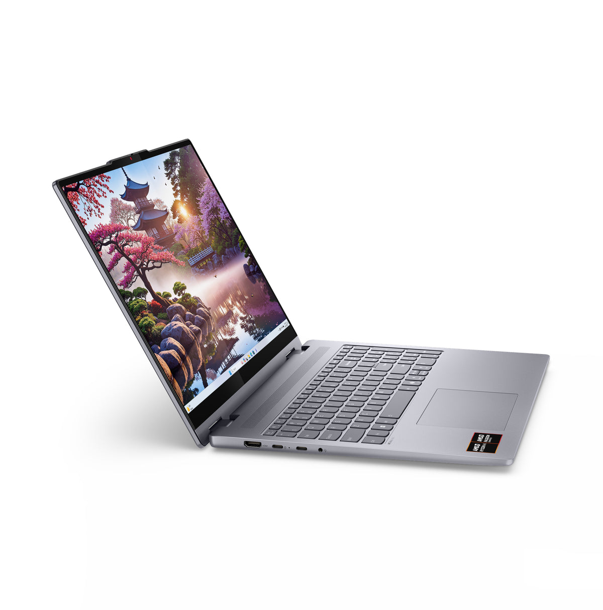 Lenovo IdeaPad 5 2-in-1 16AKP10 Copilot+ PC AMD Ryzen AI 7 350 Hybrid (2-in-1) 40,6 cm (16") Touchscreen WUXGA 16 GB LPDDR5x-SDRAM 1 TB SSD Wi-Fi 7 (802.11be) Windows 11 Home Deutsch Grau