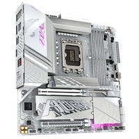 GIGABYTE Z890M AORUS ELITE WIFI7 ICE Mainboard - Unterstützt Intel Core Ultra (Serie 2) CPUs, 12+1+2 Phasen VRM, bis zu 8800MHz DDR5 (OC), 1xPCIe 5.0 + 2xPCIe 4.0, Wi-Fi 7, 2.5GbE LAN, USB 4