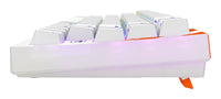 CHERRY K5 PRO TMR COMPACT Tastatur Gaming USB AZERTY Französisch Orange, Weiß