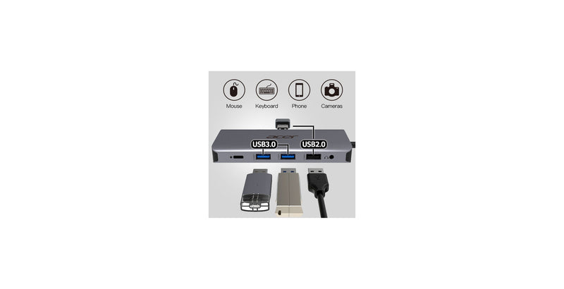 Acer 12-in-1 Type-C Dongle Kabelgebunden USB 3.2 Gen 1 (3.1 Gen 1) Type-C Silber