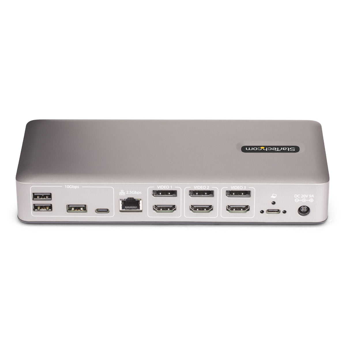 StarTech.com USB-C-Dockingstation(USB4), Dreifach 4K60Hz-Monitore DisplayPort oder HDMI, 100W Laptop-Ladung, 2,5GbE, Notebook Dock, Thunderbolt 4, Nicht für macOS, Treiberlos