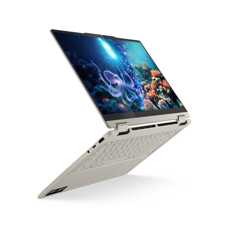 Lenovo Yoga 7 2-in-1 14AKP10 Copilot+ PC AMD Ryzen AI 7 350 Hybrid (2-in-1) 35,6 cm (14") Touchscreen 2.8K 16 GB LPDDR5x-SDRAM 1 TB SSD Wi-Fi 7 (802.11be) Windows 11 Home Deutsch Grau