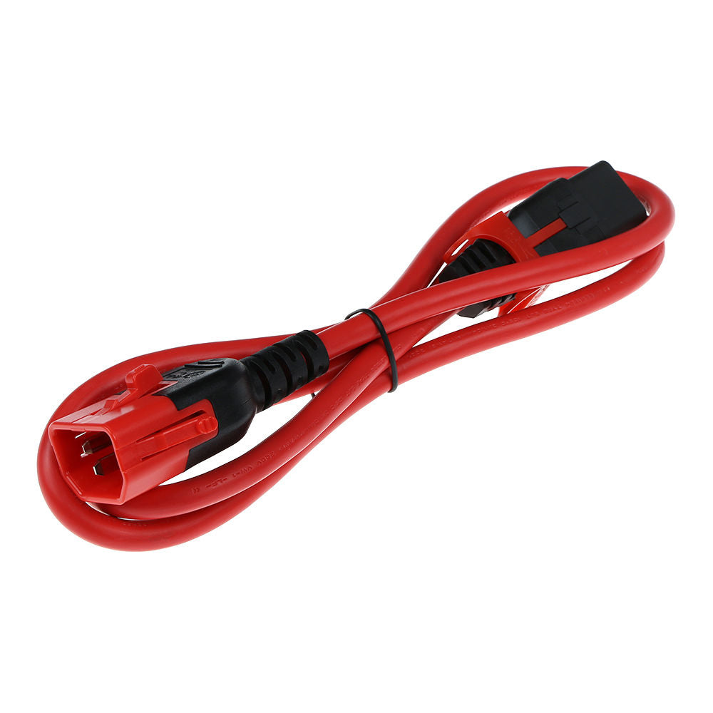ACT Stromkabel C13 - C14 Dual IEC LOCK rot 0,5 m