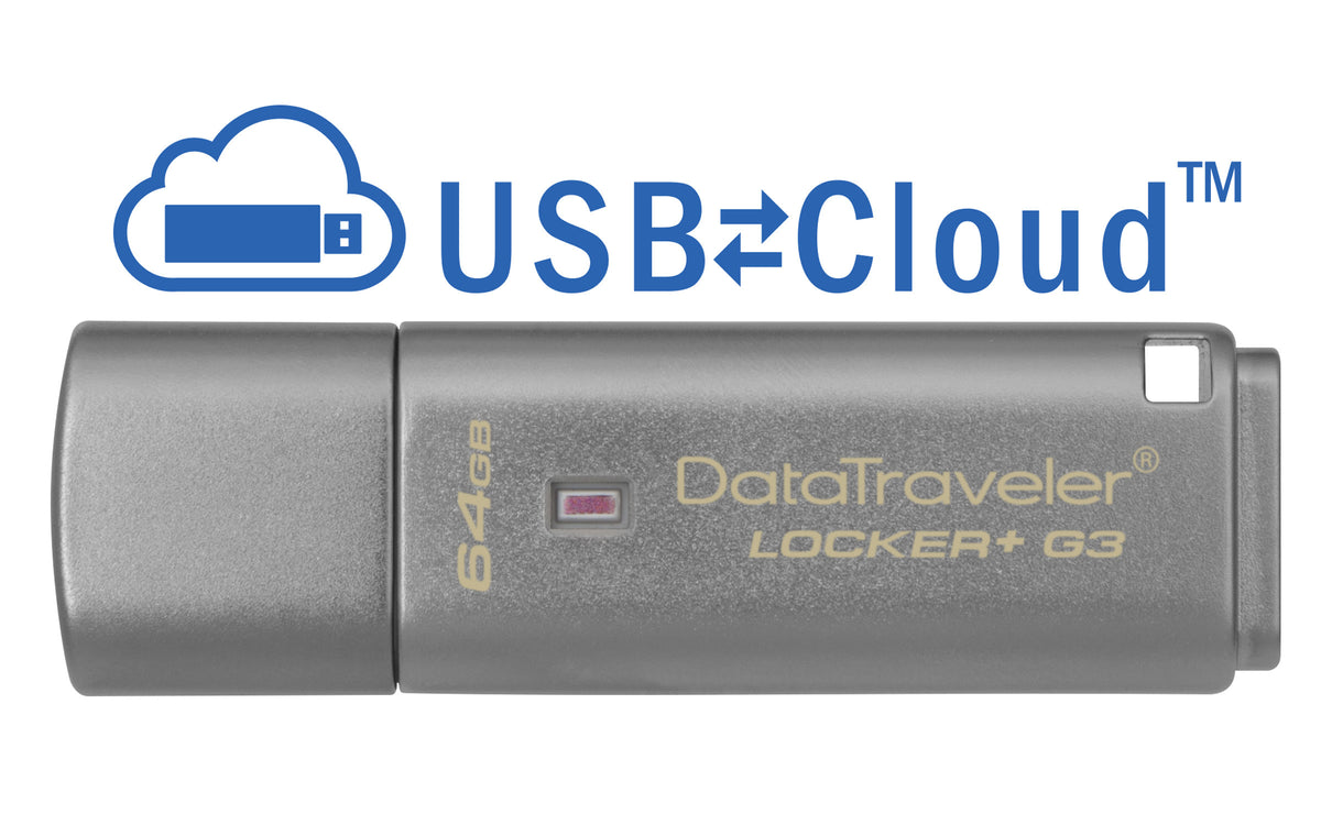 Kingston Technology DataTraveler Locker+ G3 64GB USB-Stick USB Typ-A 3.2 Gen 1 (3.1 Gen 1) Silber