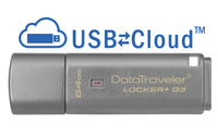 Kingston Technology DataTraveler Locker+ G3 64GB USB-Stick USB Typ-A 3.2 Gen 1 (3.1 Gen 1) Silber